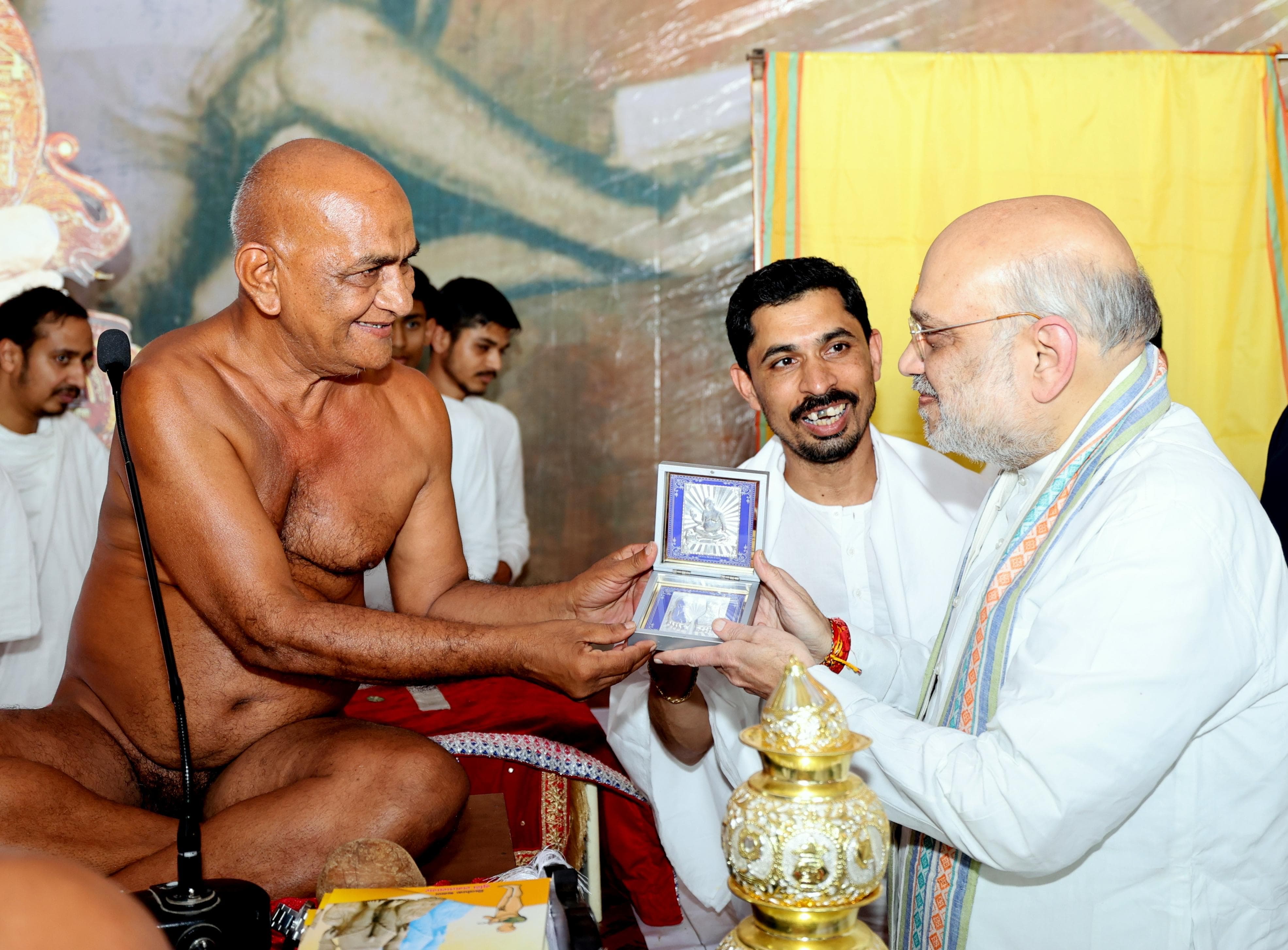 Union Home Minister Amit Shah Attends the First Memorial Ceremony of Acharya Shri Vidyasagar Ji Maharaj