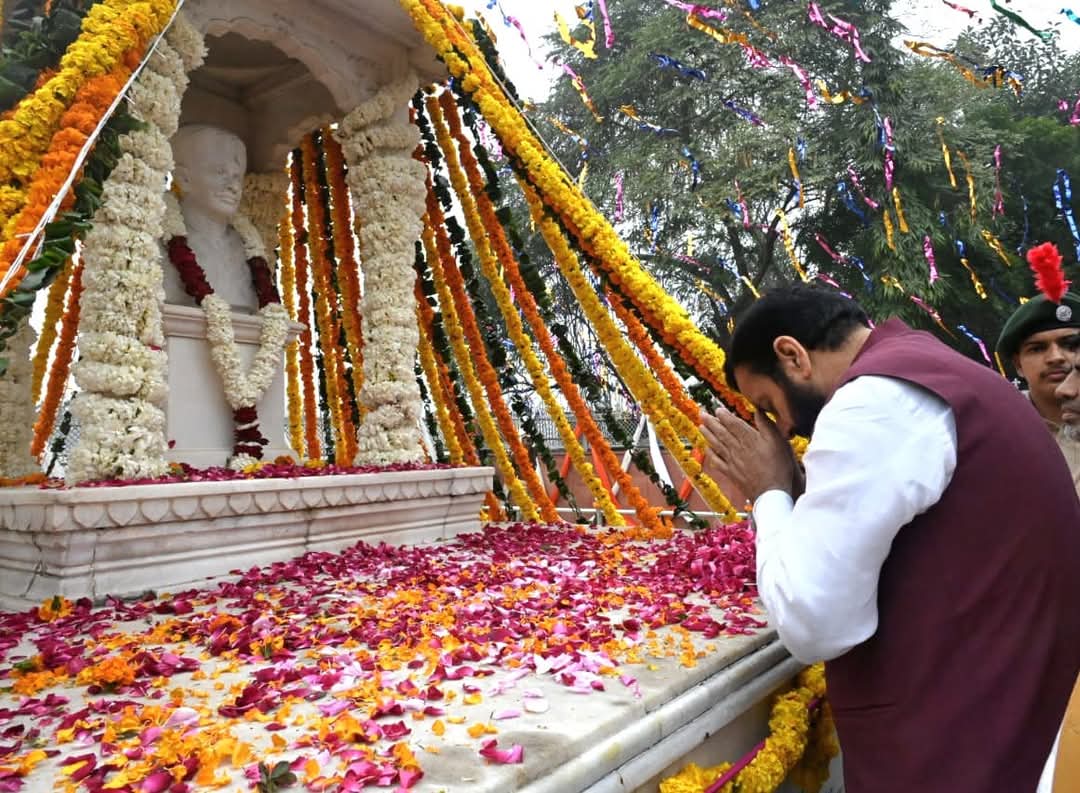 CM Nayab Saini Pays Tribute to Sir Chhotu Ram on His 144th Birth Anniversary
