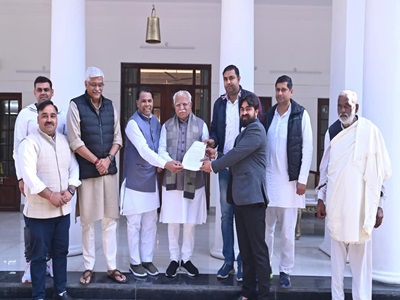 Union Minister Manohar Lal Meets Gajendra Singh Shekhawat and Narendra Kashyap; Discusses Farmers' Issues